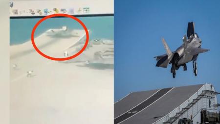 Взлёт с борта авианосца "Куин Элизабет"