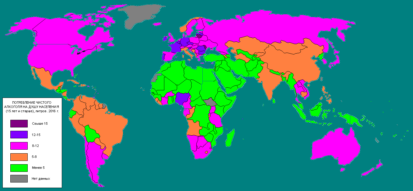 Карта потребления алкоголя