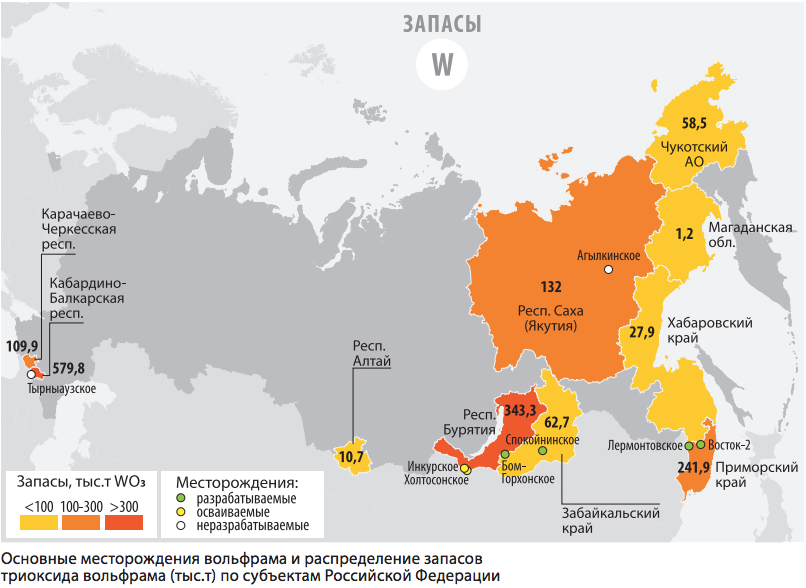 Где добывают золото в россии карта