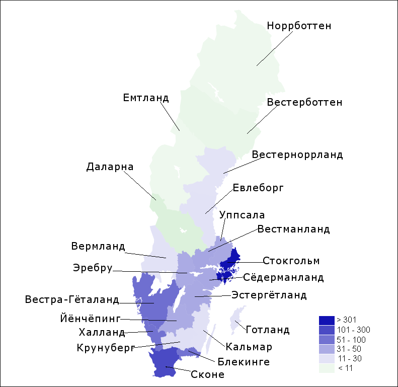 Плотность населения Швеции. Карта плотности населения Швеции. Норвегия карта по плотности населения. Плотность населения Финляндии.