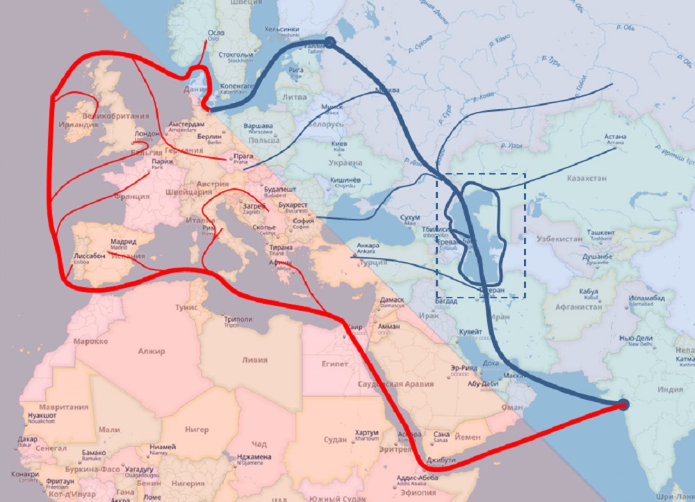 Морской путь из россии в индию карта