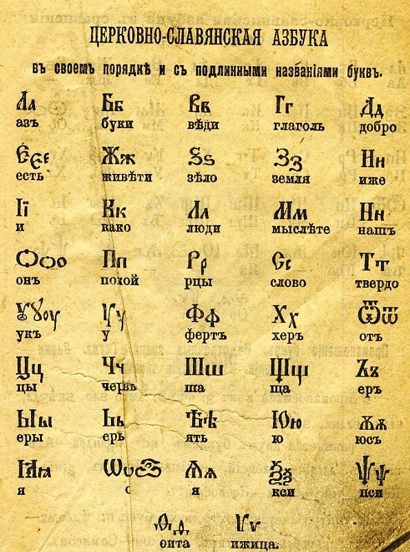 Прочтение церковно-славянской азбуки (Reader1)