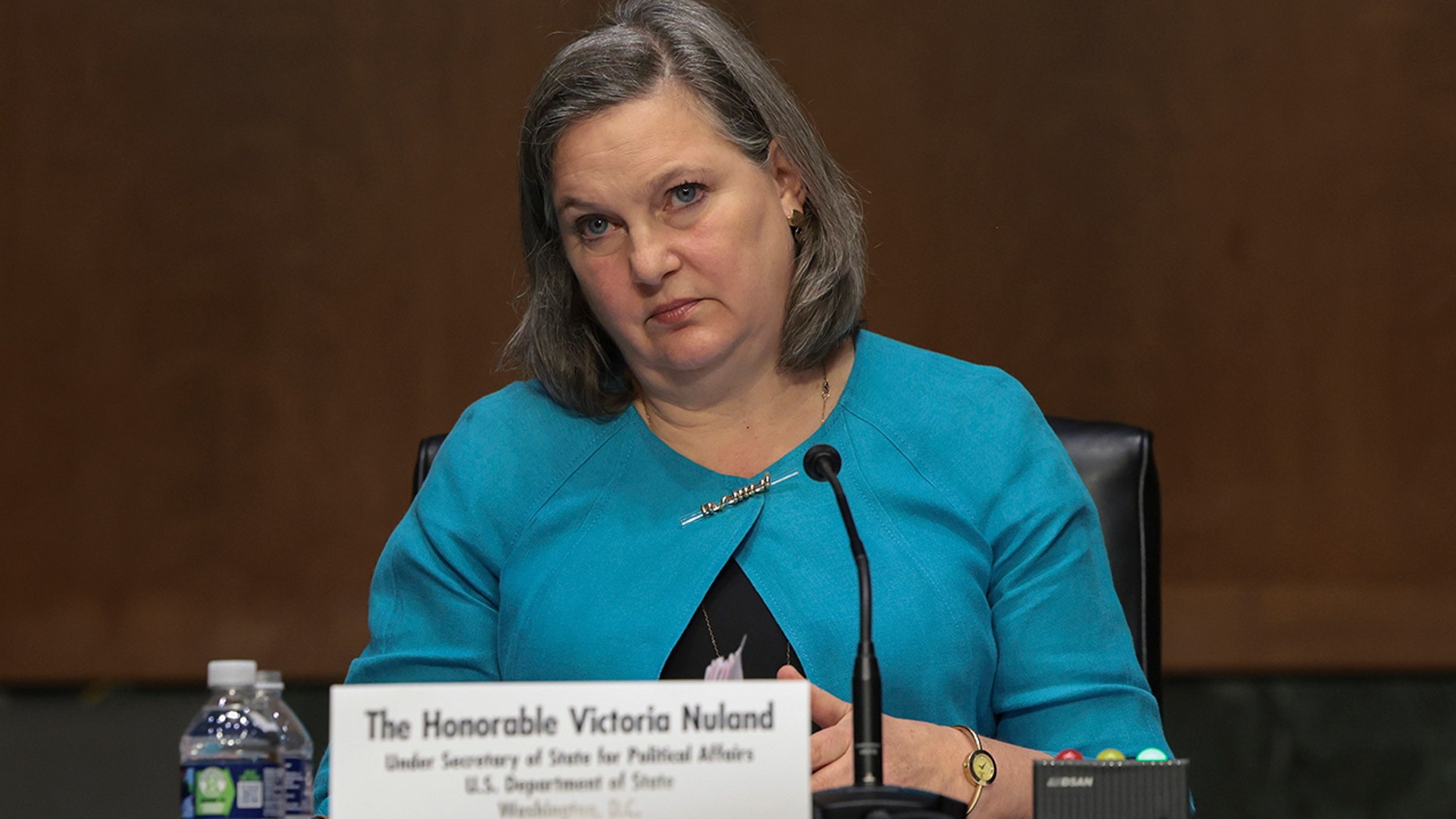 Заместитель госсекретаря по политическим вопросам Виктория Нуланд дает показания перед слушаниями сенатского комитета по иностранным делам по Украине 8 марта 2022 года в Вашингтоне, округ Колумбия.