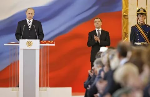 Путин и Медведев,инаугурация,фото РИА Новости