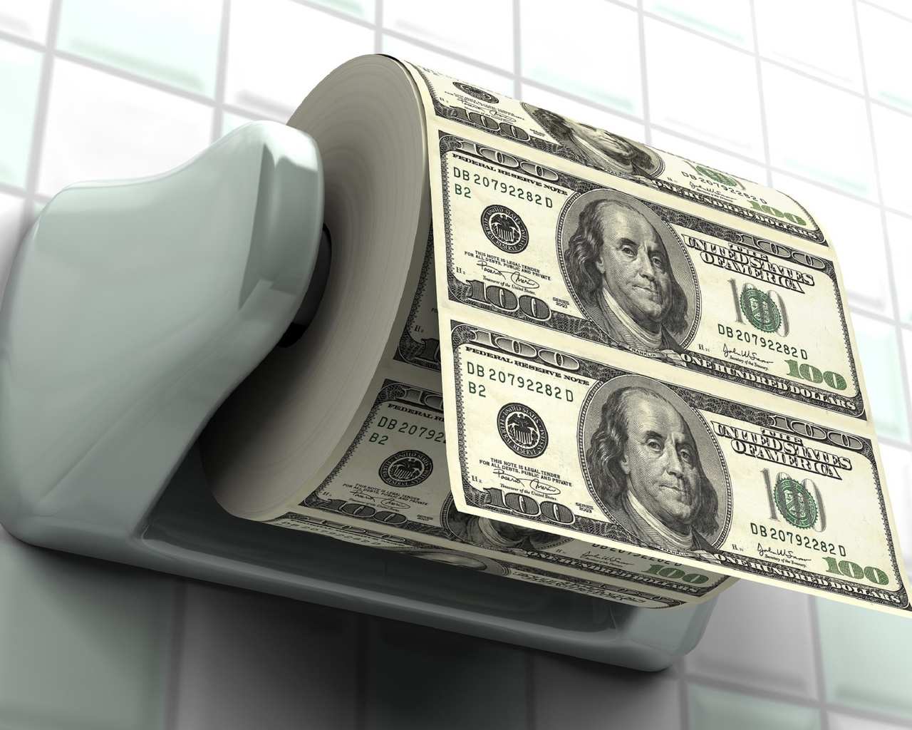Туалетная бумага доллары
