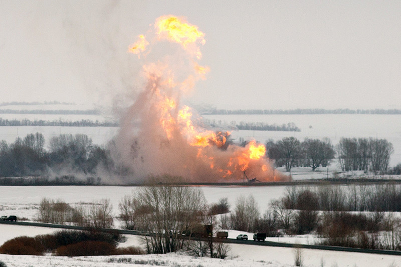 Взрыв на газопроводе в Оренбургской области