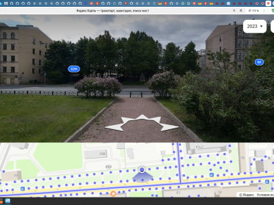 https://yandex.ru/maps/2/saint-petersburg/?l=stv%2Csta&ll=30.273055%2C59.913363&panorama%5Bdirection%5D=175.052546%2C-0.047583&panorama%5Bfull%5D=true&panorama%5Bid%5D=1254321452_626643733_23_1686386316&panorama%5Bpoint%5D=30.272019%2C59.913370&panorama%5Bspan%5D=107.913235%2C52.738614&z=16.68