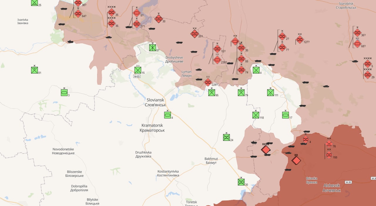 Расположение российских войск сейчас