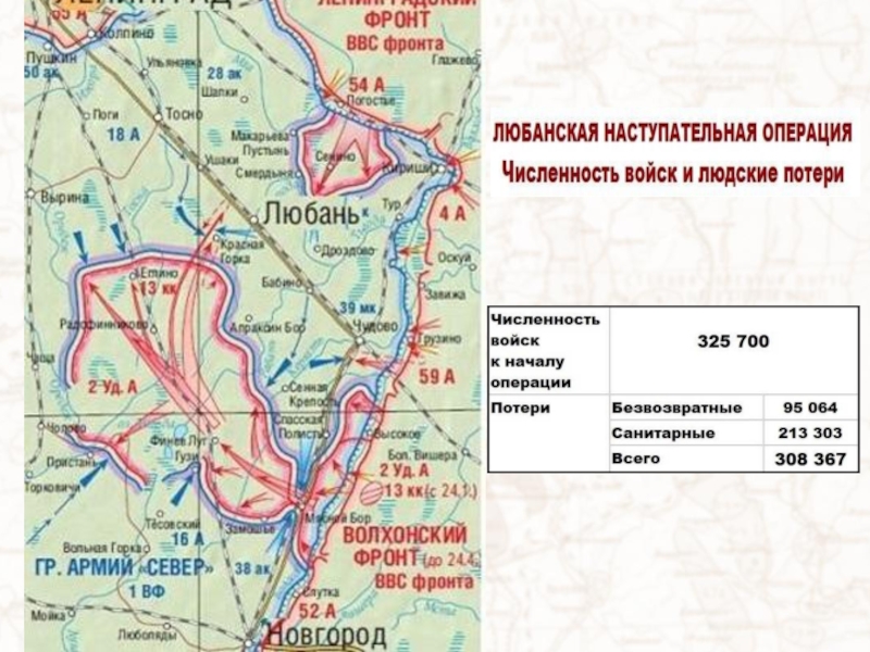 Карта окружения второй ударной армии